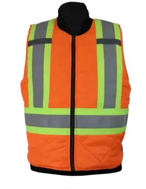 540XR veste réversible avec bandes réfléchissantes et doublure matelassée pour plus de sécurité et de confort.